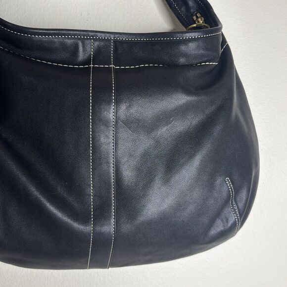 Vtg Coach Ergo Black Leather Hobo Shoulder Bag with turnlock style 10741 - Picture 8 of 13